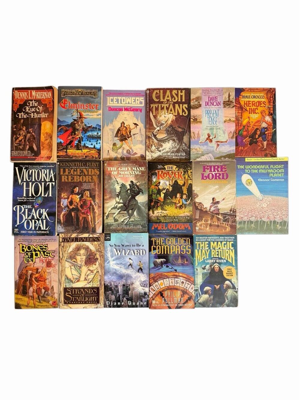 Lot Of 17 Vintage Epic High Fantasy Fiction Paperback Books ~ Wizards + Sorcery
